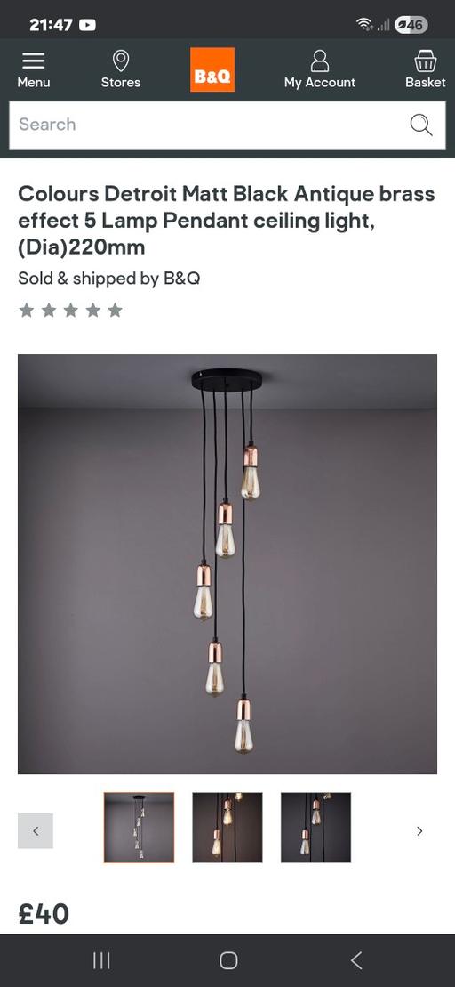 Buy & Sell Woodhouse Sheffield - Photos for Detroit Pendant 5 light Ceiling light.RRP£40