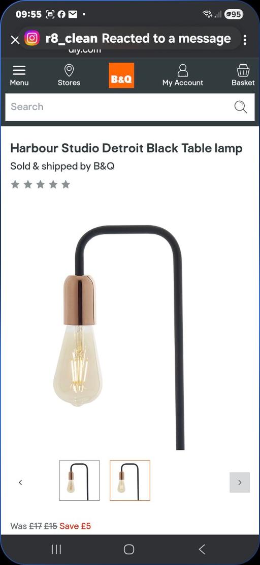 Buy & Sell Woodhouse Sheffield - Photos for Harbour Studio Detroit table lamp RRP £12