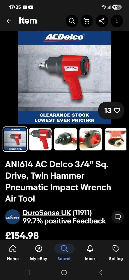 Buy & Sell Woodhouse Sheffield - Photos for ACDELCO. 3/4 sq drive pneumatic wrench.