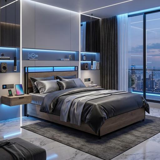 Buy & Sell Milnrow Rochdale - Photos for Double storage Bed Frame with LEDs, Charging