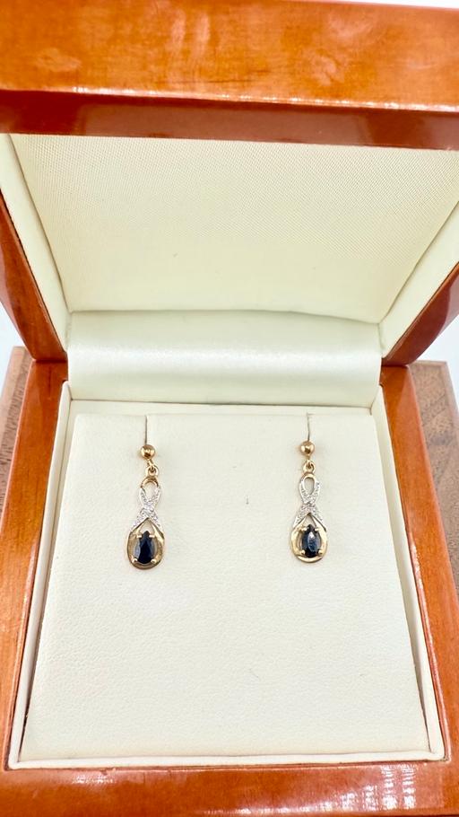 Buy & Sell Harrow on the Hill North West London - Photos for Fine 9ct Gold Sapphire and Diamond Earrings