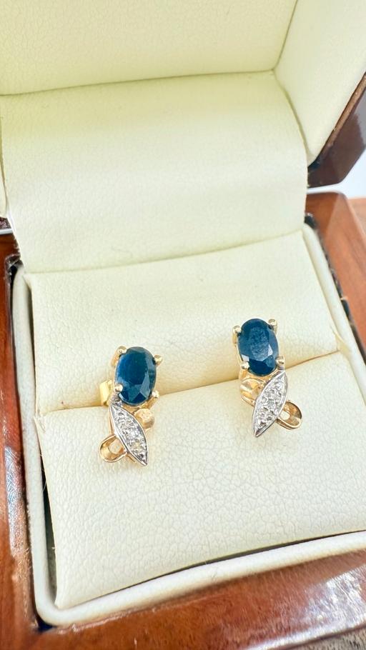 Buy & Sell Harrow on the Hill North West London - Photos for Fine 9ct Gold Diamond and Sapphire Earrings
