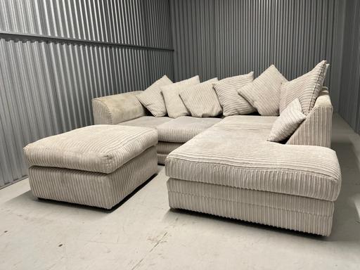Buy & Sell Brixton South East London - Photos for Beige L Shaped Cord Sofa Delivery Available