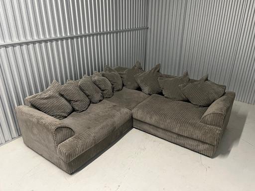 Buy & Sell Brixton South East London - Photos for Grey L Shaped Cord Sofa Delivery Available