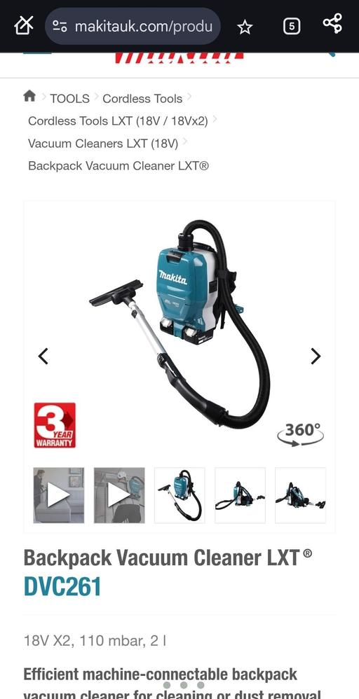 Buy & Sell Saint Georges Telford and Wrekin - Photos for makita backpack hoover