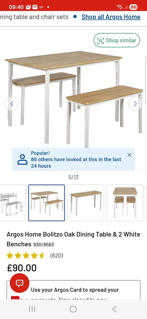 Buy & Sell High Green Sheffield - Photos for argos dining table and chairs