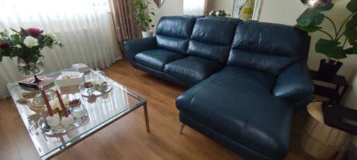 Buy & Sell Welling Bexley - Photos for Large Leather 3 Seater Sofa with Footstool