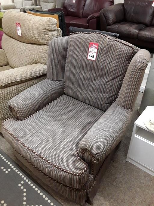 Buy & Sell Saint Pauls Trading Estate Tameside - Photos for Brown striped fabric armchair