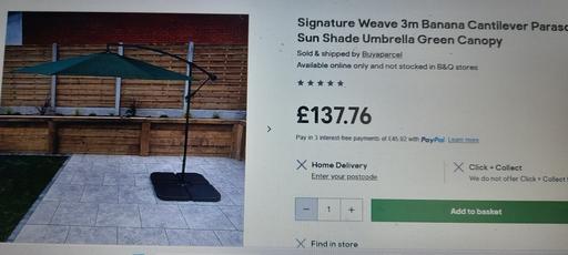 Buy & Sell Walsall Wood Walsall - Photos for Free base with this cantilever canopy.new