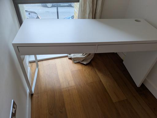 Buy & Sell Maze Hill South East London - Photos for White Micke Ikea desk