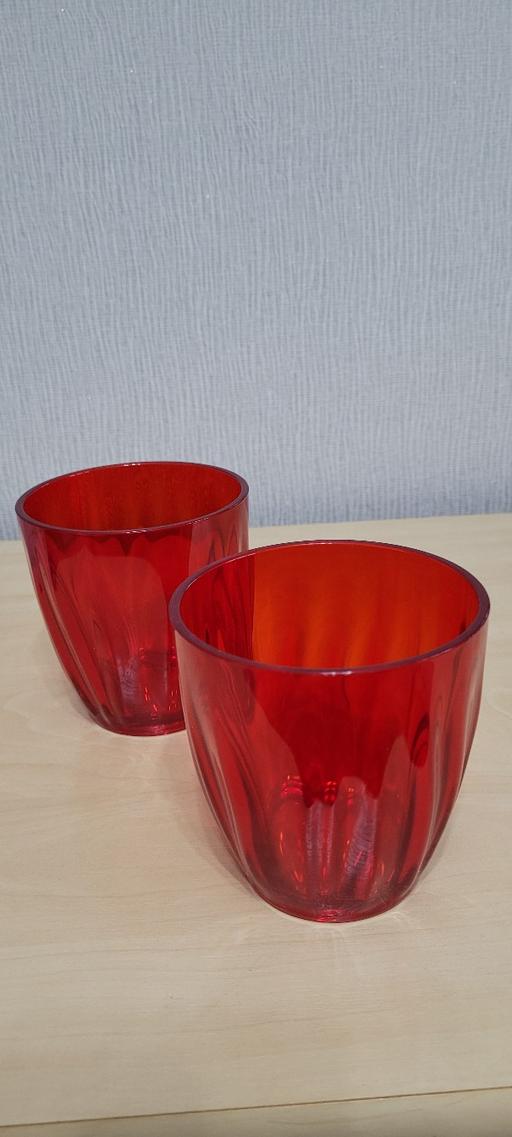 Buy & Sell Great Houghton Barnsley - Photos for 2 red plastic glasses