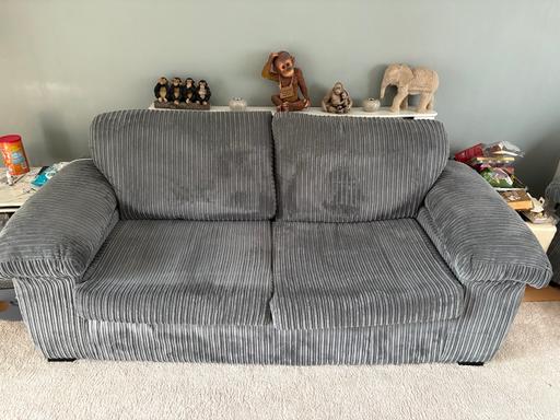 Buy & Sell Yardley Birmingham - Photos for Grey jumbo cord 3+2 sofa