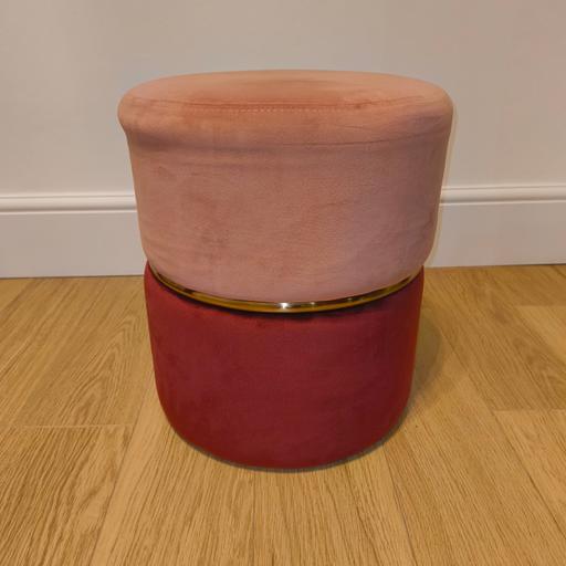 Buy & Sell Cradley Heath Sandwell - Photos for Round Velvet Pouffe Stool Bedroom / Dressing