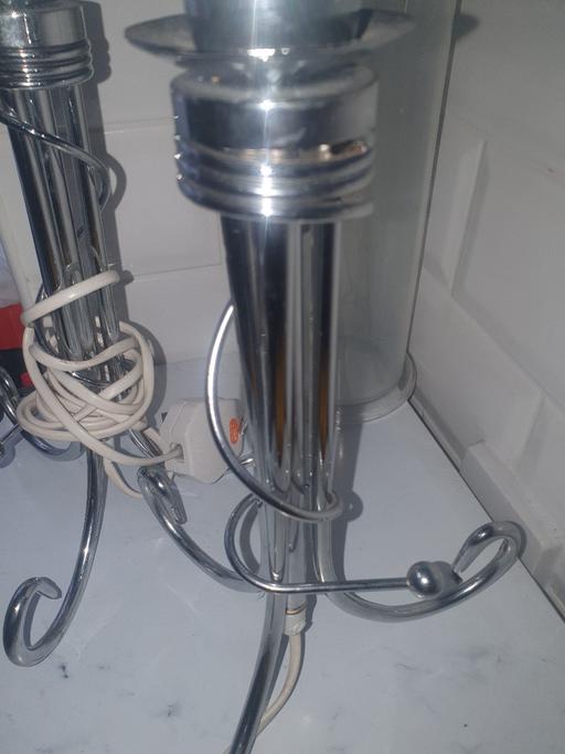 Buy & Sell Gornal Wood Dudley - Photos for 2 Chrome Table Lamps , No Shades or Bulbs .