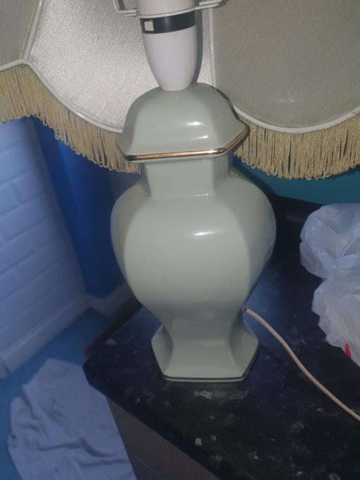 Buy & Sell Pensnett Dudley - Photos for Ceramic Table Lamp & Shade , Lime Green, VGC