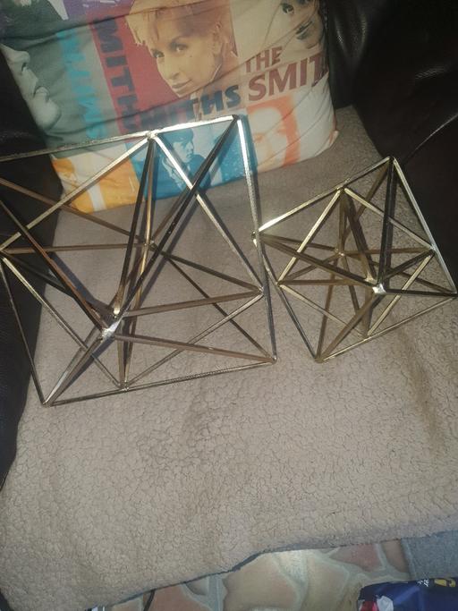 Buy & Sell Pensnett Dudley - Photos for 2 Gold Metal Ornaments ,Wacky Shape, Good Con