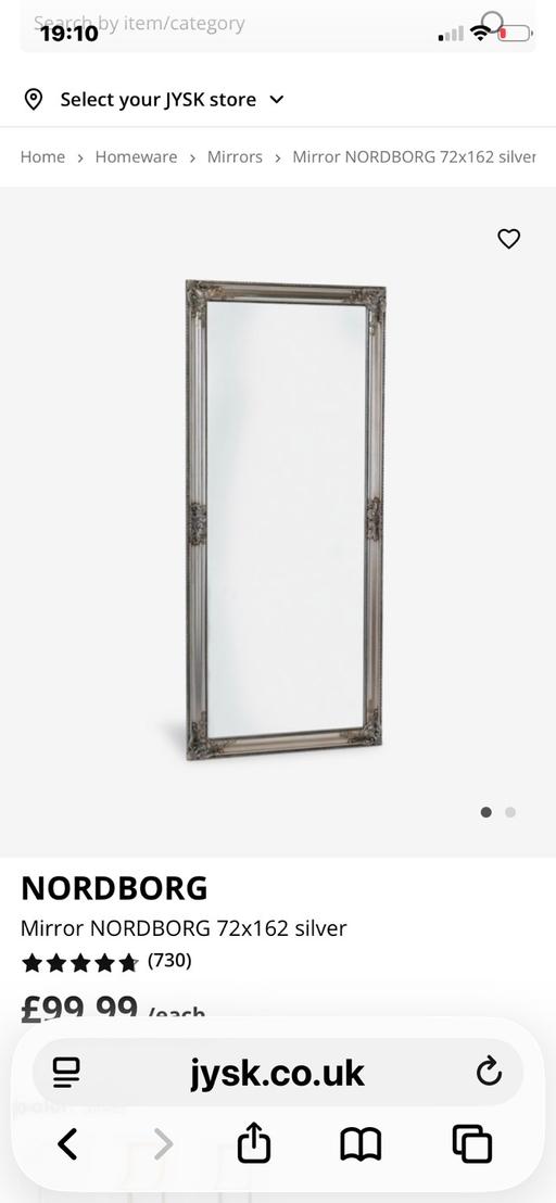 Buy & Sell Pelsall Walsall - Photos for Large silver framed mirror
