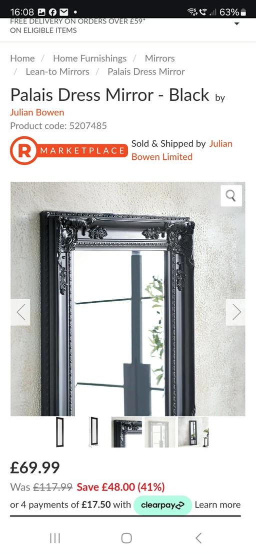 Buy & Sell Hurst Green Dudley - Photos for Palais Dress Mirror - Black