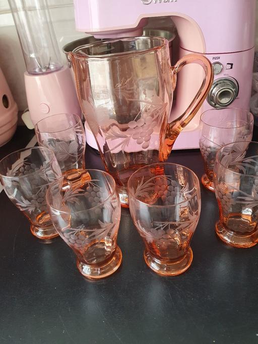 Buy & Sell Upper Gornal Dudley - Photos for vintage pitcher jug & glasses set