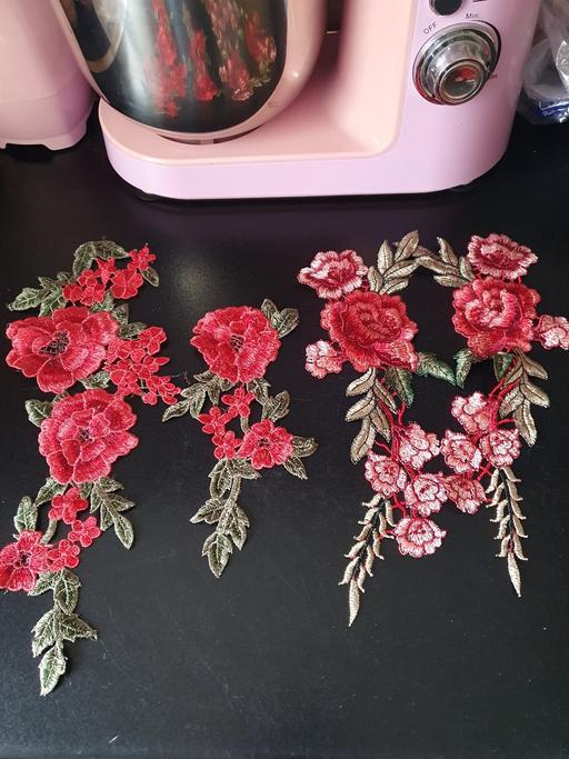 courses Upper Gornal Dudley - Photos for Rose sew on appliques x 4 NEW