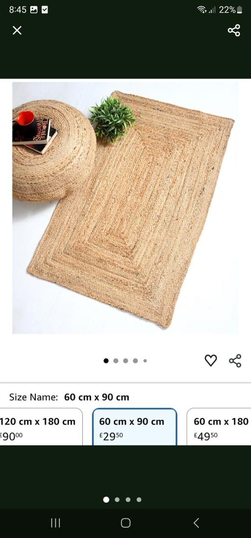 Buy & Sell Smethwick Sandwell - Photos for brand new jute area rug 90×60cm