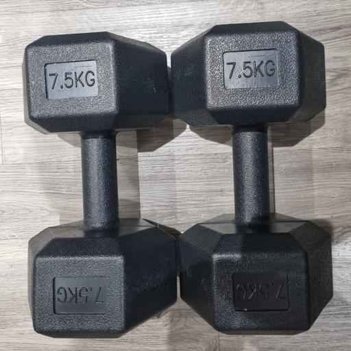 Buy & Sell Toton Broxtowe - Photos for Pair of 7.5 Kg Plastic Coated HEX Dumbbells