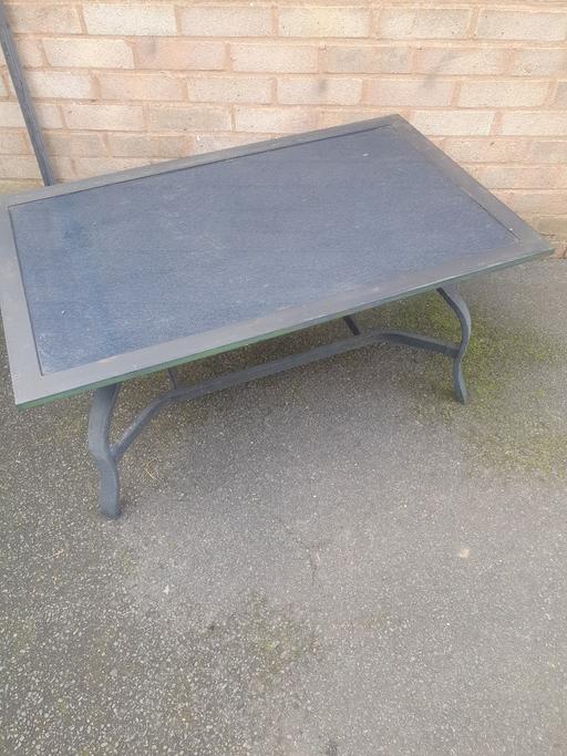 Buy & Sell Pensnett Dudley - Photos for Black Wrought Iron & Glass Garden Table, VGC