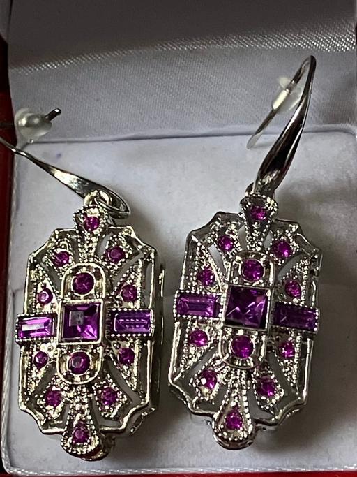 Buy & Sell Yeovil Somerset - Photos for Silver Roman Style Pink Amethyst Earrings.