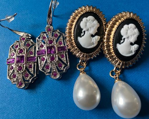 Buy & Sell Yeovil Somerset - Photos for 2x Roman style earrings 1x pink amethyst
