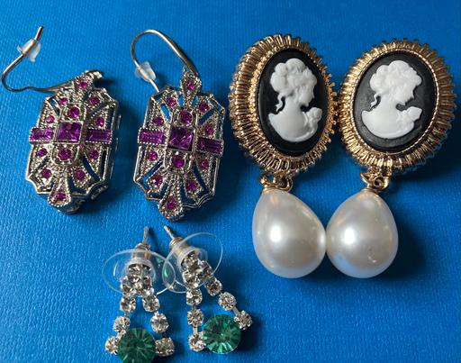 Buy & Sell Yeovil Somerset - Photos for Ladies jewellery 3x silver & gem set earrings