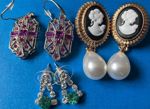 Buy & Sell Yeovil Somerset - Photos for Ladies jewellery 3x silver & gem set earrings
