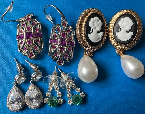 Buy & Sell Yeovil Somerset - Photos for Ladies jewellery 4x silver gem set earrings