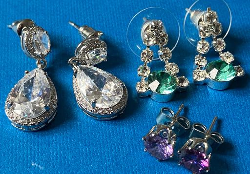 Buy & Sell Yeovil Somerset - Photos for Ladies jewellery 3x silver gem set earrings