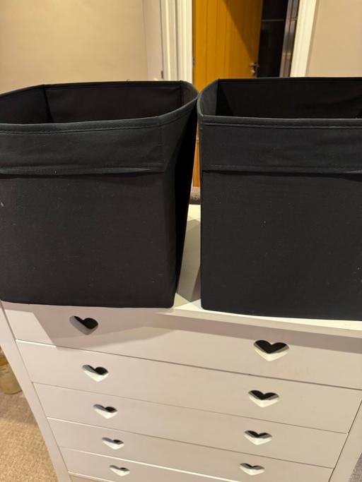 Buy & Sell New Eltham South East London - Photos for 2 black kallax style boxes