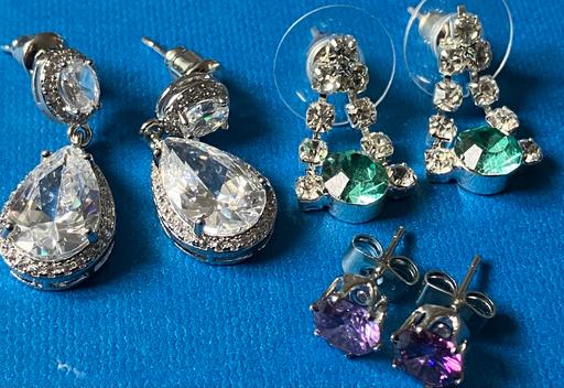 Buy & Sell Yeovil Somerset - Photos for Ladies jewellery 3x silver gem set earrings