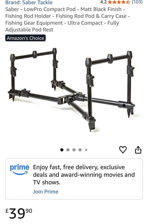 Buy & Sell Balsall Heath Birmingham - Photos for Saber 3 rod pod and bag