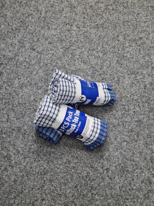 Buy & Sell Yardley Birmingham - Photos for 3-Piece Check Tea Towel Set – 38cm x 55cm