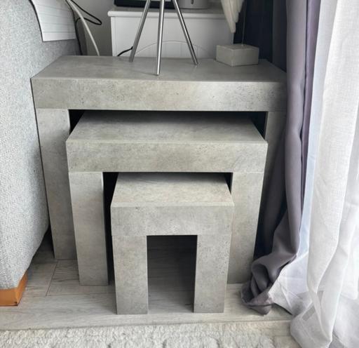Buy & Sell Ladywood Birmingham - Photos for 3 Piece Nesting Tables – Concrete Grey