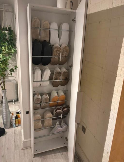 Buy & Sell Edgbaston Birmingham - Photos for Slim White Mirrored Shoe Cabinet