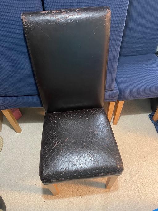 Buy & Sell Harworth Bassetlaw - Photos for 6 false leather dining chairs. With covers.