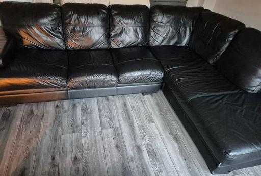Buy & Sell Broome Wyre Forest - Photos for Large black leather corner sofa