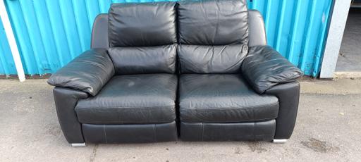 Buy & Sell Cheslyn Hay South Staffordshire - Photos for Modern Black Leather Sofa