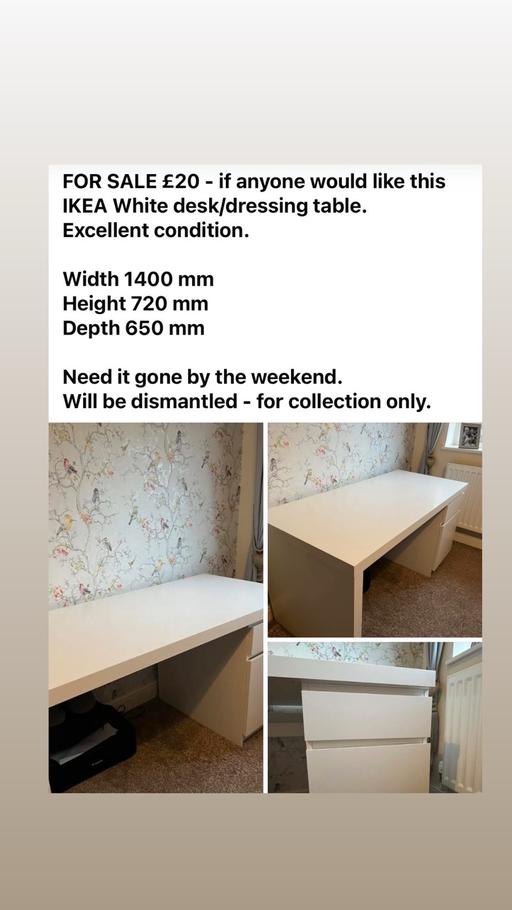 Buy & Sell Walton Chesterfield - Photos for IKEA white desk
