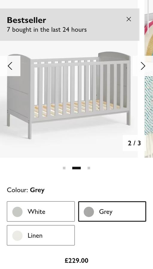 Buy & Sell Colliers Wood South West London - Photos for FREE! John Lewis Cot