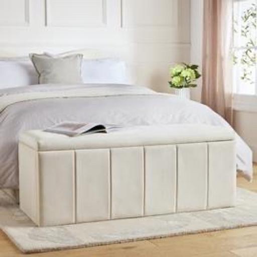 Buy & Sell Coventry City Centre Coventry - Photos for Pandora Velvet Storage Ottoman - Cream