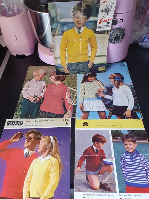courses Upper Gornal Dudley - Photos for vintage knitting patterns x 5