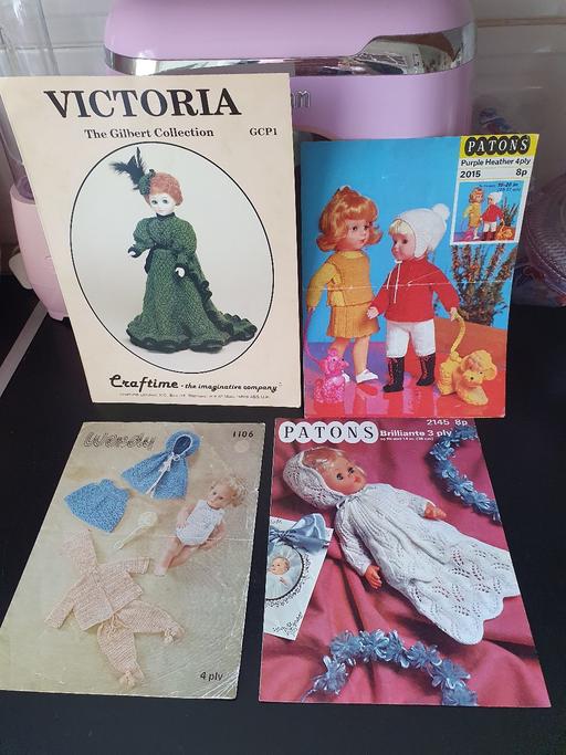 courses Upper Gornal Dudley - Photos for vintage dolls knitting patterns x 4