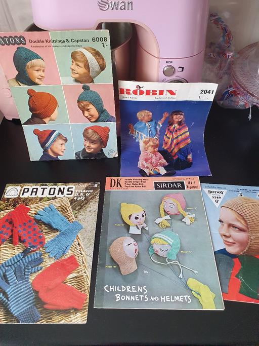 courses Lower Gornal Dudley - Photos for vintage knitting patterns x 5