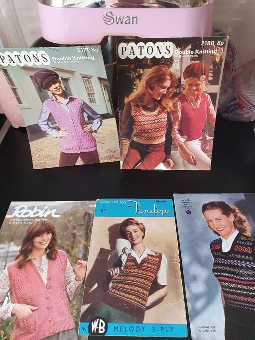 courses Upper Gornal Dudley - Photos for vintage knitting patterns x 5