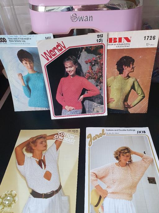 courses Upper Gornal Dudley - Photos for vintage knitting patterns x 5